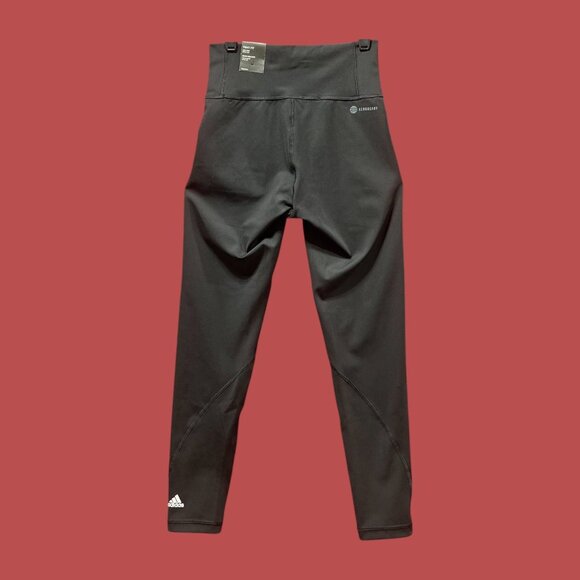 Adidas - Women's High-Rise Tight Fit Training Leggings - Black - Small - Picture 4 of 16